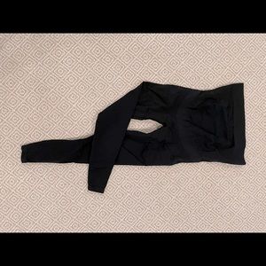 Black supportive maternity leggings